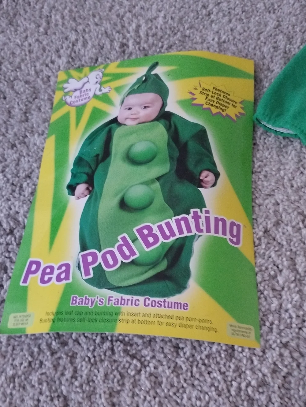 Pea Pod Bunting Baby Costume - Green